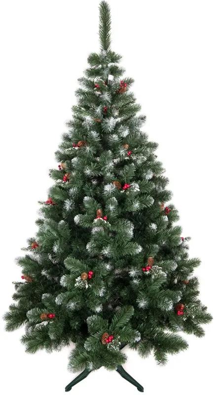 Pom de Crăciun de lux, pin cu conuri de pin și rowan 150 cm