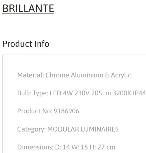 Aplica de perete LED design decorativ BRILLANTE