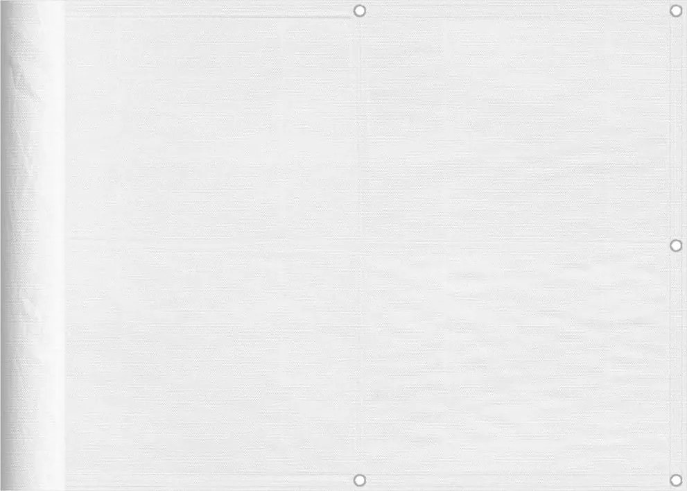 vidaXL Paravan de balcon, alb, 75x800 cm, 100% poliester oxford