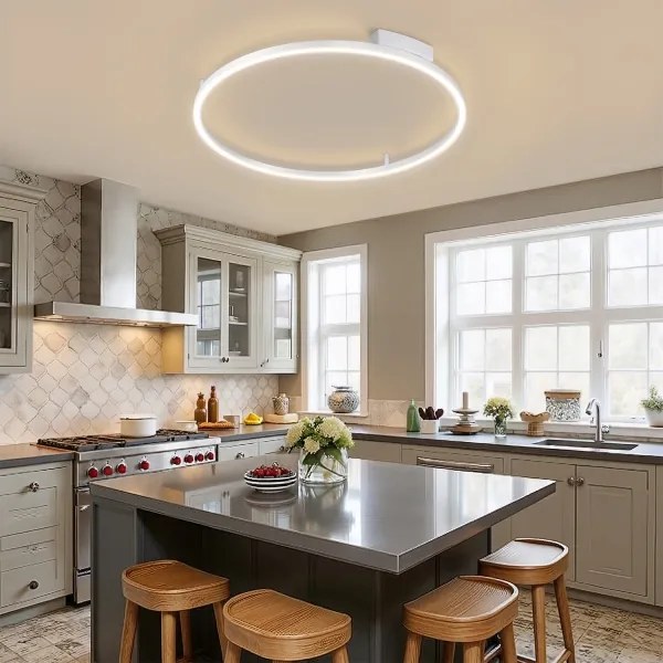 Brilagi - Lampă LED reglabilă PORTOFINO LED/60W/230V Ø 80 cm argintie +telecomandă