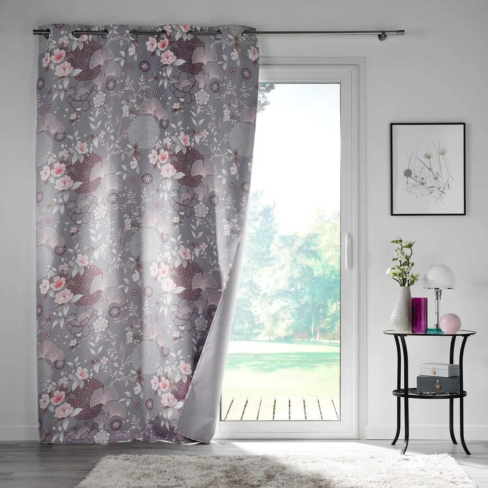 Draperie gri blackout din microfibră 135x260 cm Yokahama – douceur d'intérieur