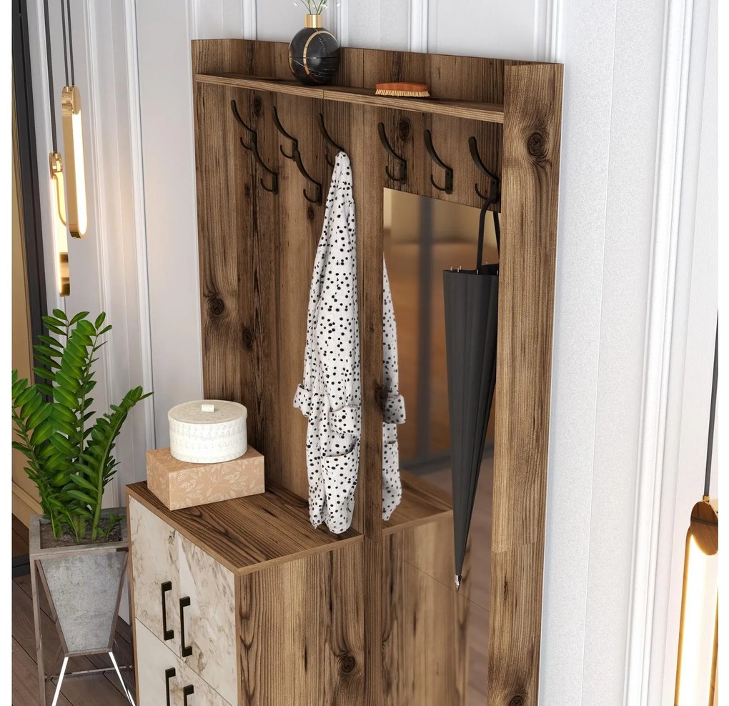 Mobilier hol Betina BC (Alb + Nuc). 1088695