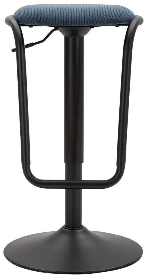 Scaun de bar petrol/negru cu înălțime ajustabilă tapițat (înălțime șezut 61 cm) Destiny – Mauro Ferretti