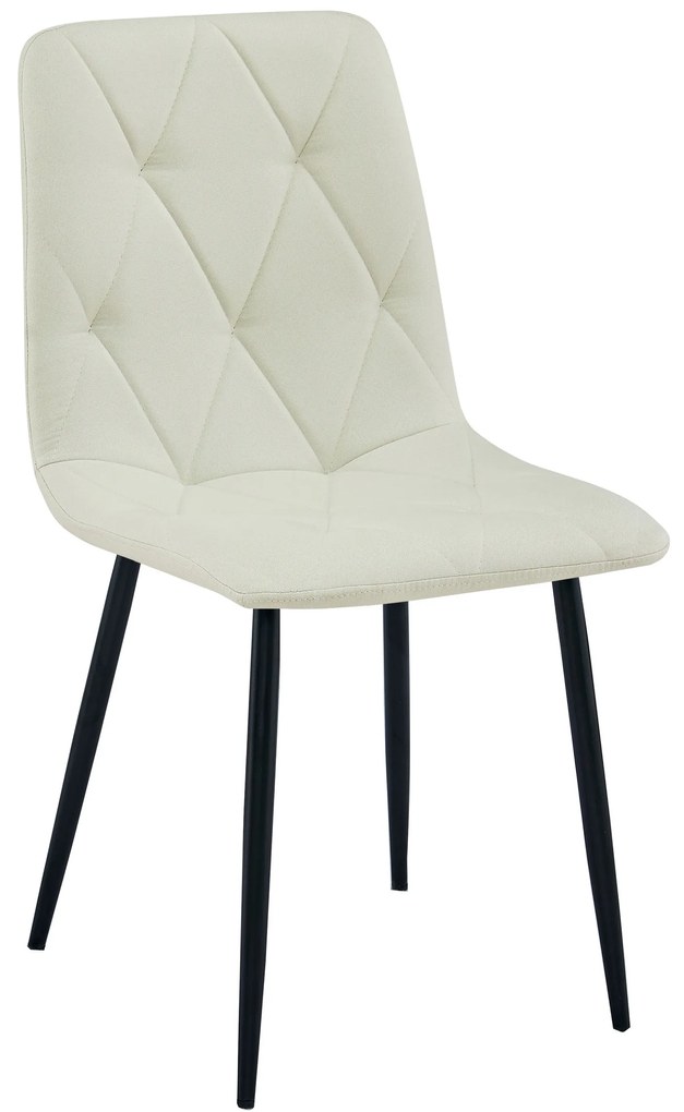 Crem scaun bucatarie LIBRA cu picioare negre