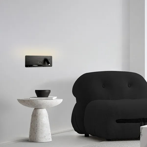 Aplică LED cu raft, USB și funcție de încărcare fără fir Immax 08288L LED/3W/230V + LED/3W