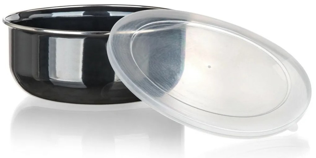 Set de boluri emailate Banquet METALLIC Black, 8bucăți