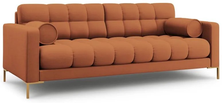 Canapea Bali 3 locuri stofa/picioare gold L177 cm