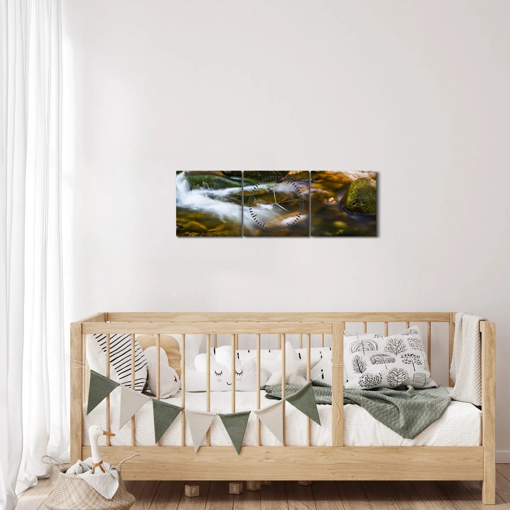 Tablou cu părâu (cu ceas) (90x30 cm)