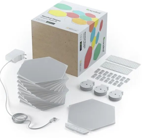 Nanoleaf NL42-6002HX-15PK - Set 15 panouri LED RGB dimabile, 2W, 230V