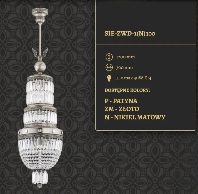 Candelabru regal, elegant design LUX Sienna