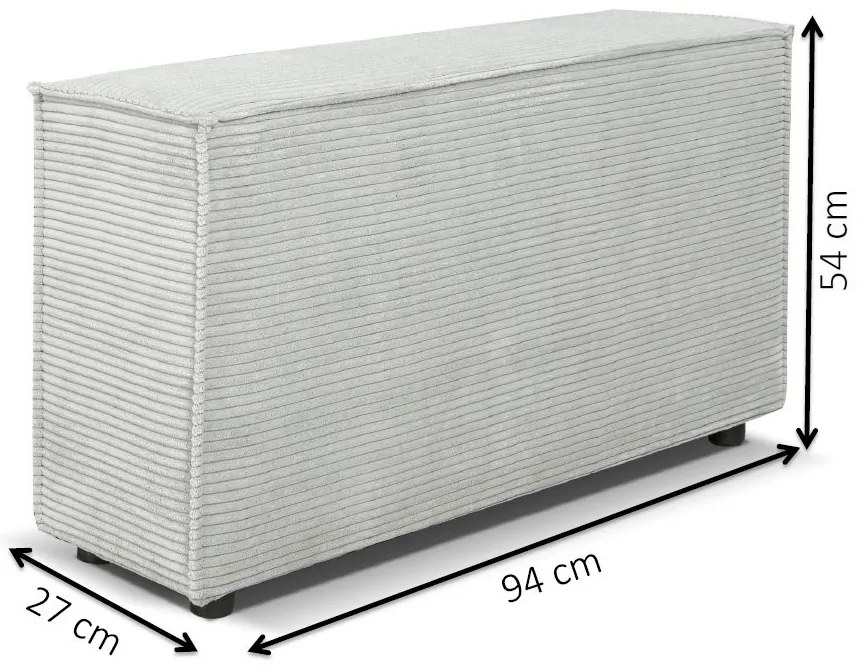 Canapeaua trei locuri Cuboid 2 (Bej). 1071633