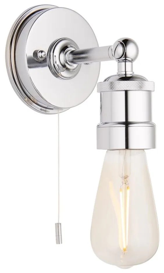 Endon 95505 - Aplica de perete pentru baie MILLER, 1xE27/6W/230V, IP44, crom lucios