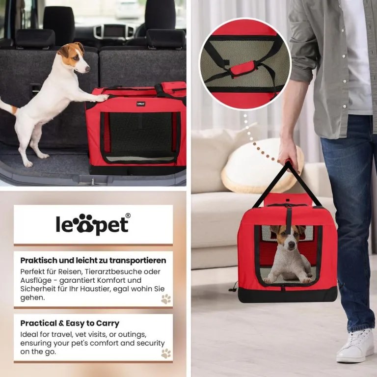 Leopet Cutie de transport pentru câini XXXL, 102 x 69 x 69 c