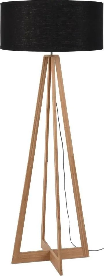 Lampadar realizat din materiale naturale, durabile si ecologice, EVEREST/F negru