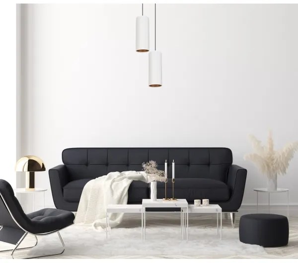 Lustr AVALO 2xE27/60W/230V, pr. 20 cm, alb/cupru