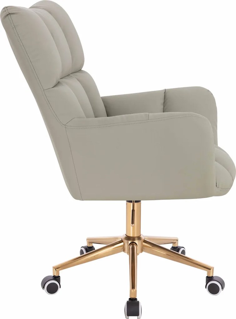 HR650K Scaun Culoare in Piele Ecologica Premium Soft cu Bază Aurie