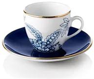 Set pentru servit cafea turcească 4 căni cu farfurioară,culoare albastră "Toile" - Selamlique