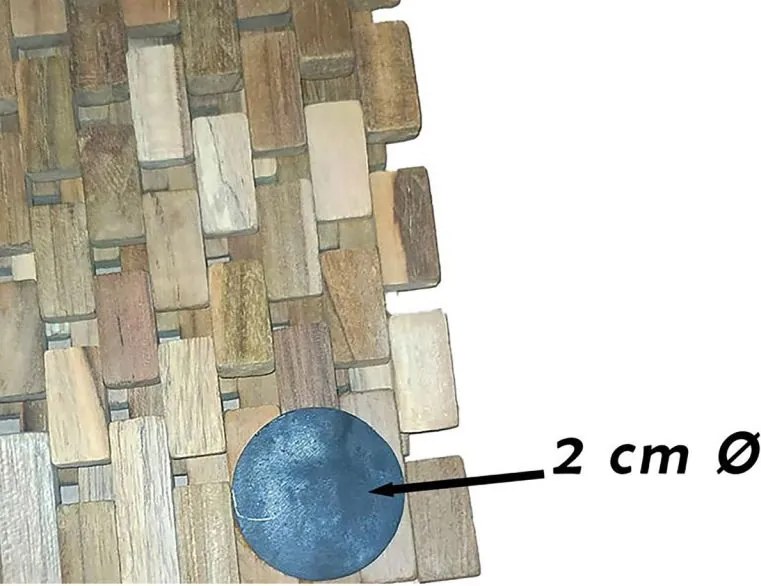 Preș antiderapant pentru baie, tec, 80,5 x 48 cm.