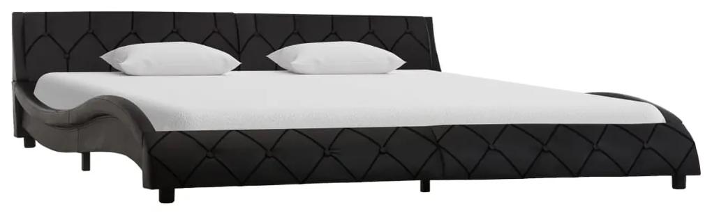 285635 vidaXL Cadru de pat, negru, 180 x 200 cm, piele artificială