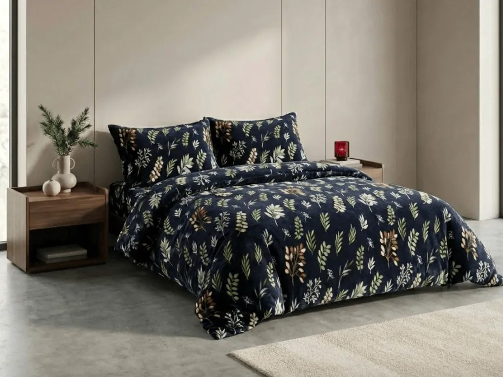 Lenjerie cocolino ZELNOIR negru Dimensiune lenjerie de pat: 2 buc 70 x 90 cm | 200 x 220 cm