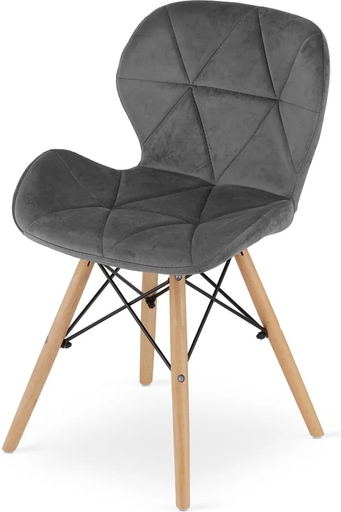 Scaun LAGO VELVET gri