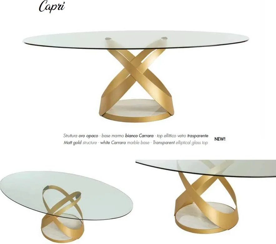 Masa ovala eleganta design LUX Capri 220x120cm