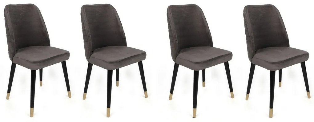 Set de scaune de sufragerie Hugo Anthracite, 4buc.