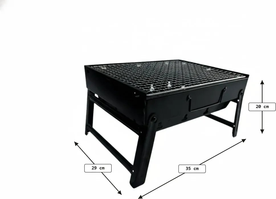 Gratar portabil pe carbune EASY TRAVEL 35x29 cm