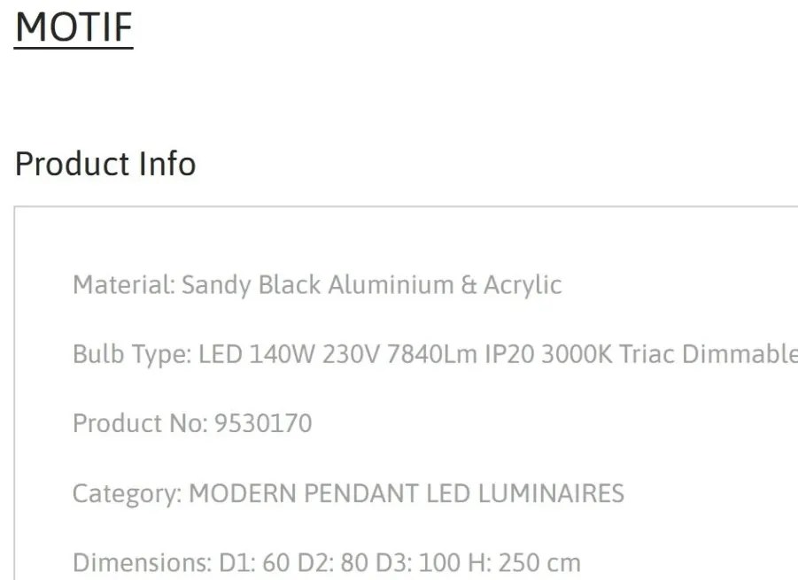 Lustra LED dimabila design circular MOTIF 3 ring negru