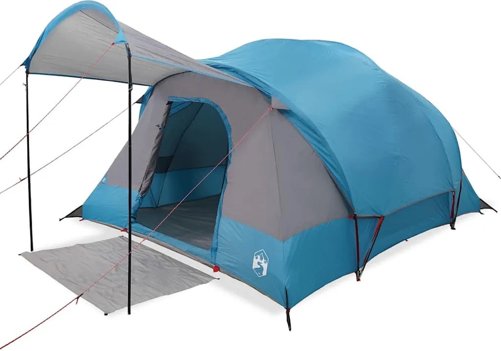 vidaXL Cort de familie tunel pentru 8 persoane, albastru, impermeabil