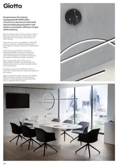 Lustră LED dimabilă pe cablu Redo 01-1737 GIOTTO LED/56W/230V negru