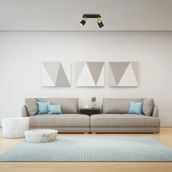 Spot JOKER 2xGU10/25W/230V negru/auriu