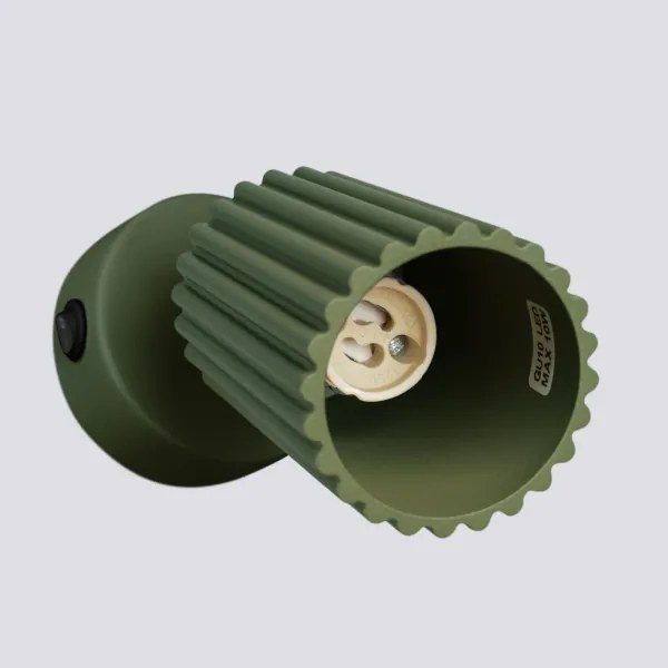 Spot de perete Sollux SL.1617 KARBON 1xGU10/10W/230V verde