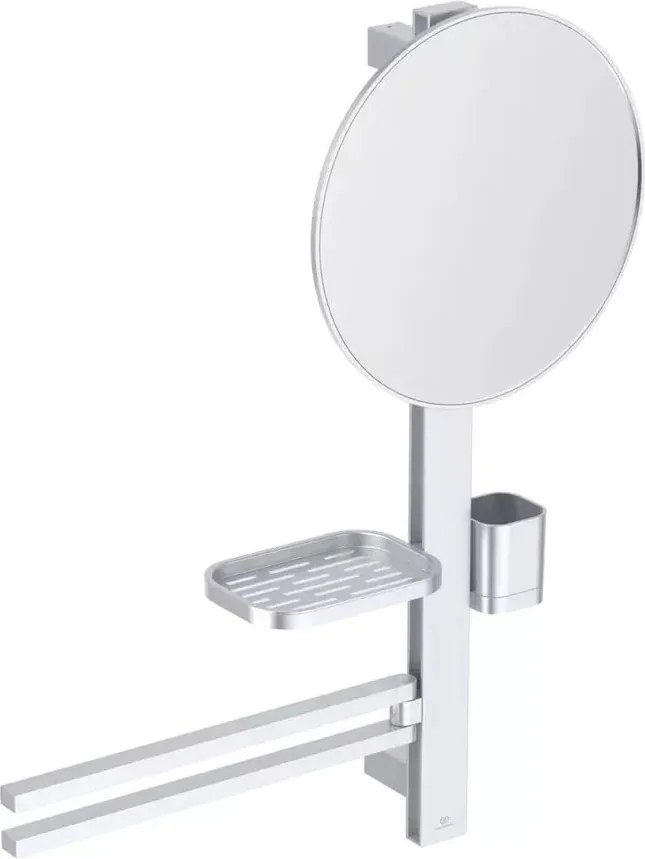 Set accesorii pentru lavoar Ideal Standard Alu+ argintiu mat 70 cm din aluminiu