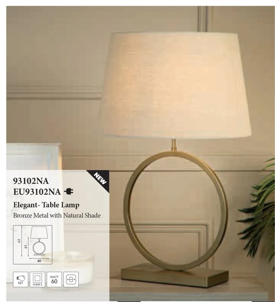 Veioza/Lampa de masa Elegant natural