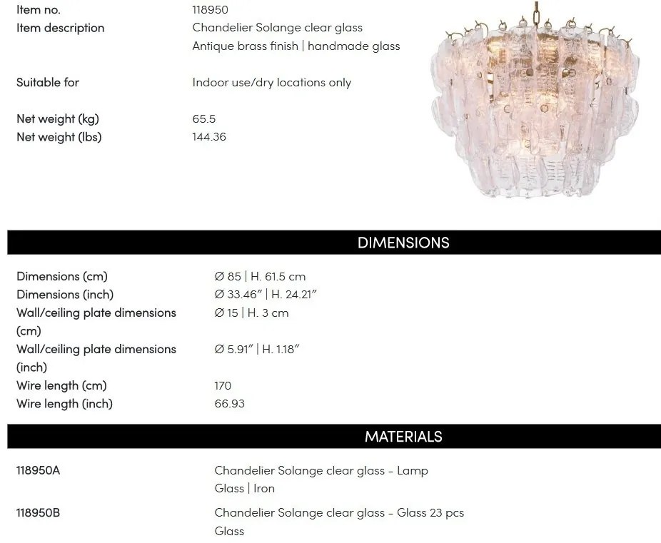 Candelabru design LUX, Sticla, Transparenta, Solange