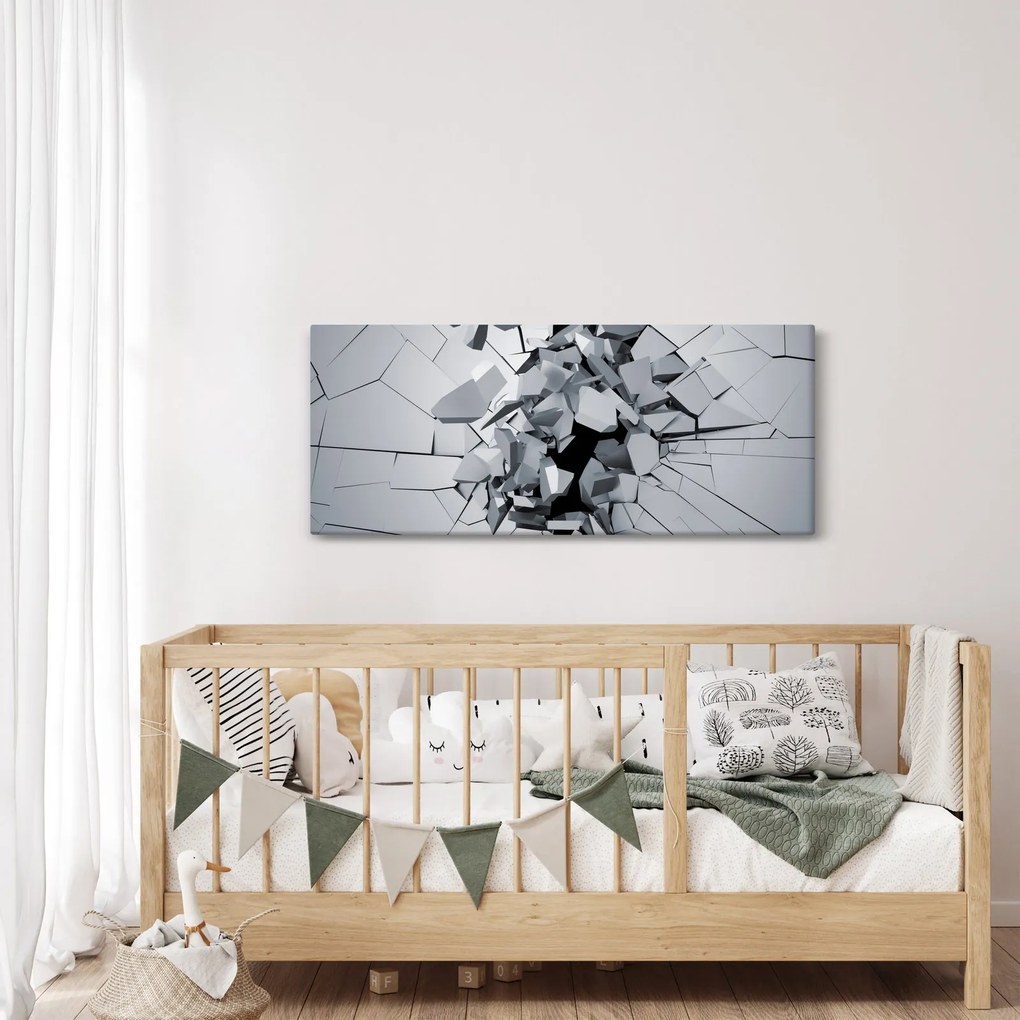 Tablou abstracție 3D (120x50 cm)
