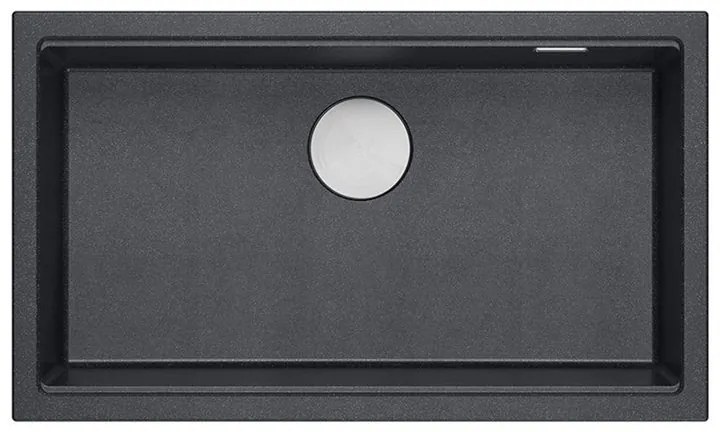 Chiuveta din granit Logan 110 negru metalic