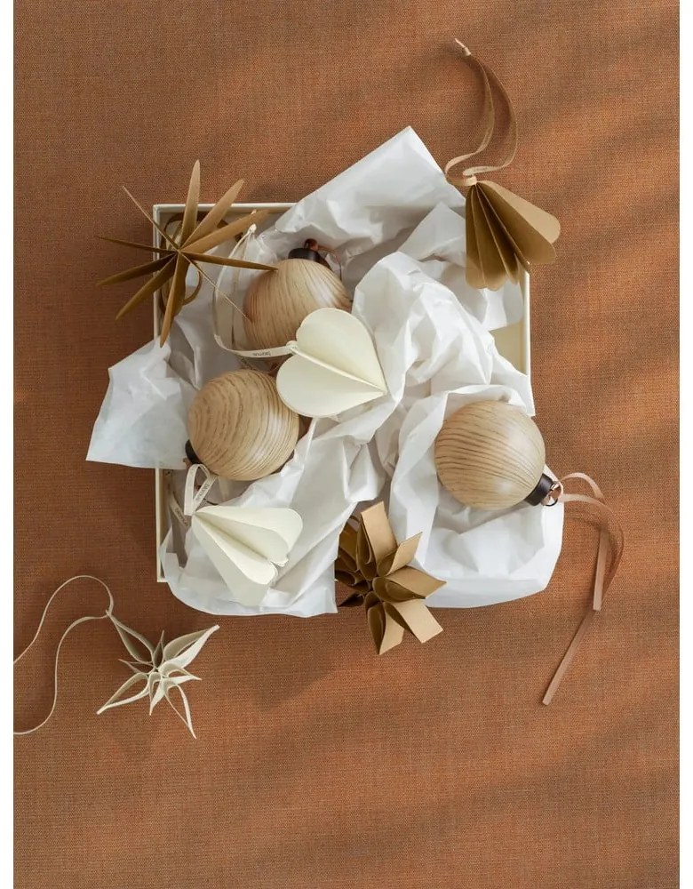 Ornamente de Crăciun 4 buc. din hârtie 6,5 cm Kazary – Blomus