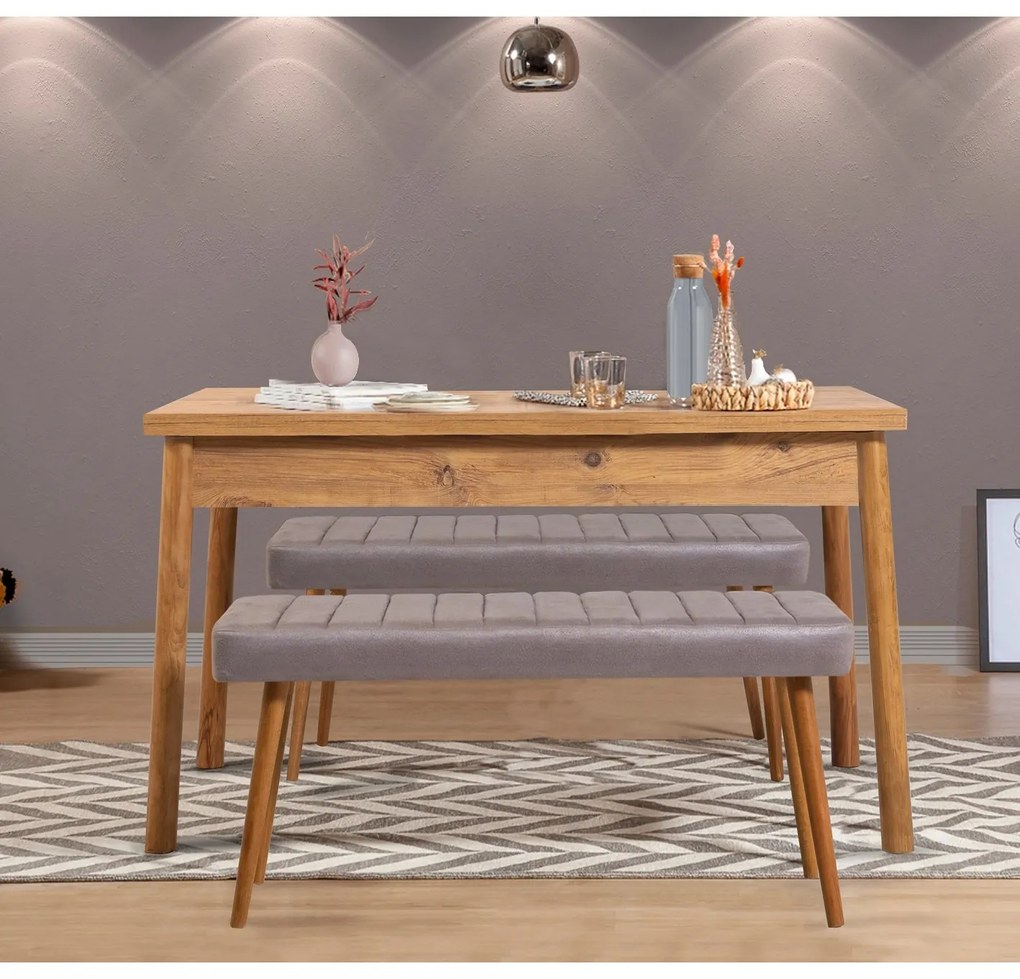 Set mobilier sufragerie Contigo (Pin + gri). 1127542