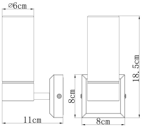 Aplică pentru baie Globo 7815 SPACE 1xE14/40W/230V IP44