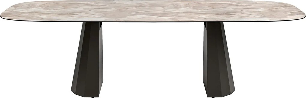 Masă lemn masiv de dining Sable extensibilă 190 × 103 cm