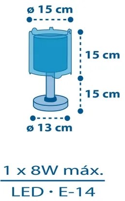 Dalber 41341N - Lampă LED pentru copii PLANETS 1xG4/4W/230V, albastră