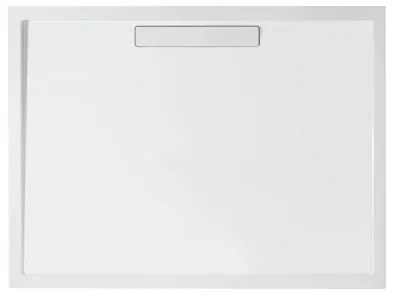 Cadita de dus dreptunghiulara, Villeroy&amp;Boch Squaro, 120x90cm, H1.8cm, Stone White, UDQ1290SQR2V-RW