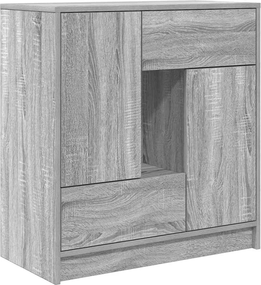 vidaXL Bufetă cu sertare și uși Gri Sonoma 70,5x34x74,5 cm
