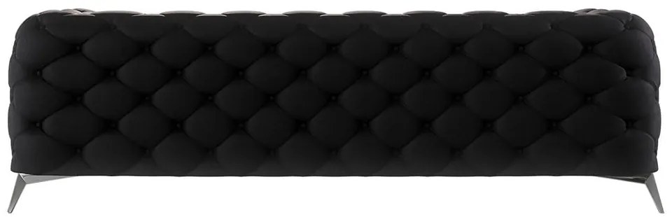 Canapea neagră cu tapițerie din catifea 243 cm Chelsea – Ropez