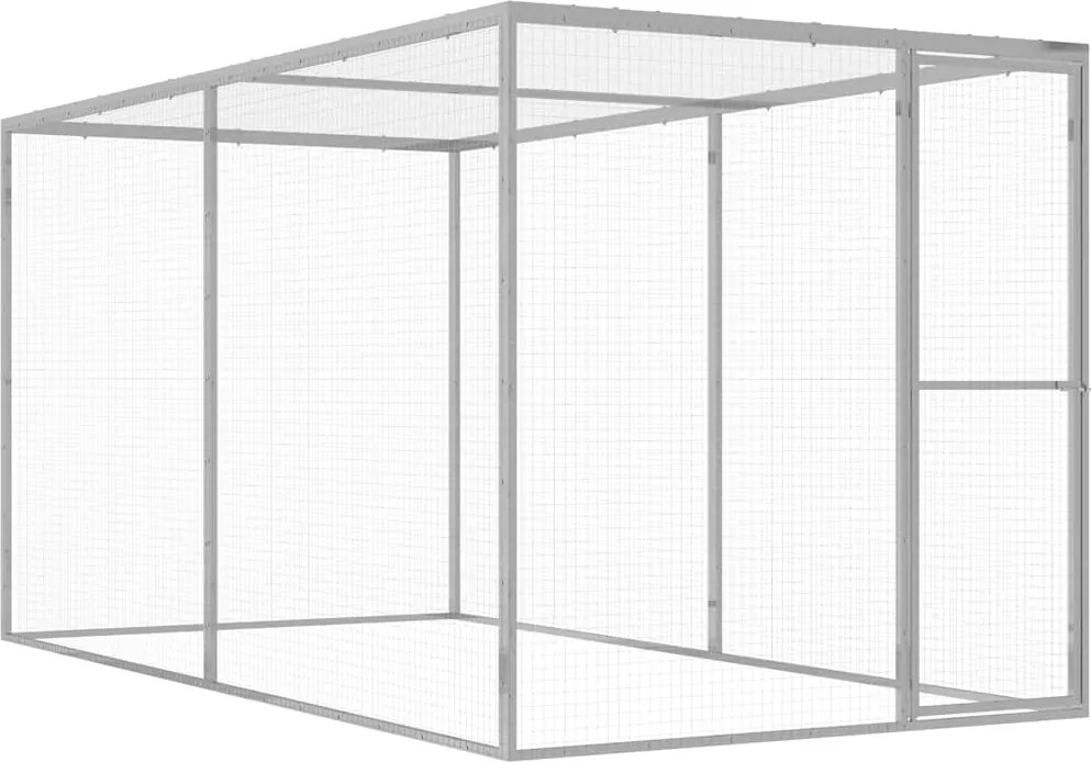 vidaXL Cușcă pentru pisici, 3x1,5x1,5 m, oțel galvanizat