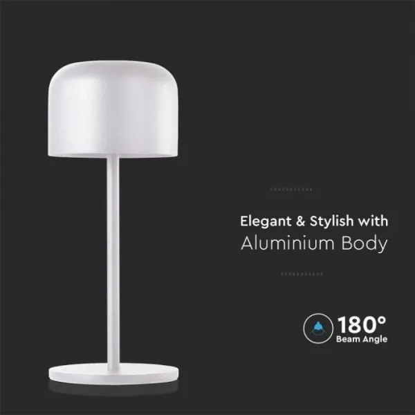 Lampă LED de birou reglabilă, 1,5W, 5V, 2700-5700K, IP54, albă