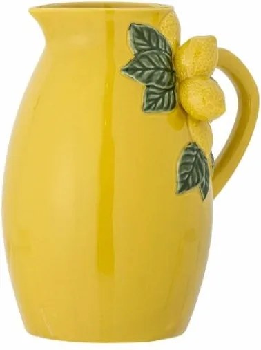 Carafă din ceramică stoneware decorată manual cu lămâi, D17×H21 cm, „Limone Jug"
