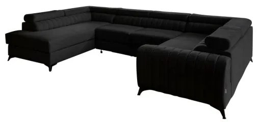 Colțar Louis 347cm negru